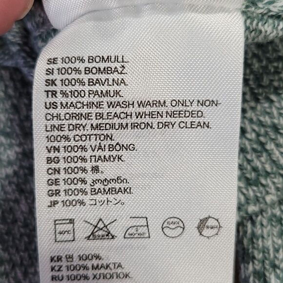 🔹️H&M Green Long Sleeve Crewneck Sweater Men's Large - Picture 7 of 7